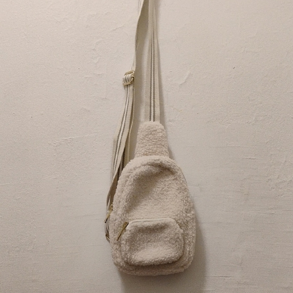Sondra Roberts Cream Textured Backpack